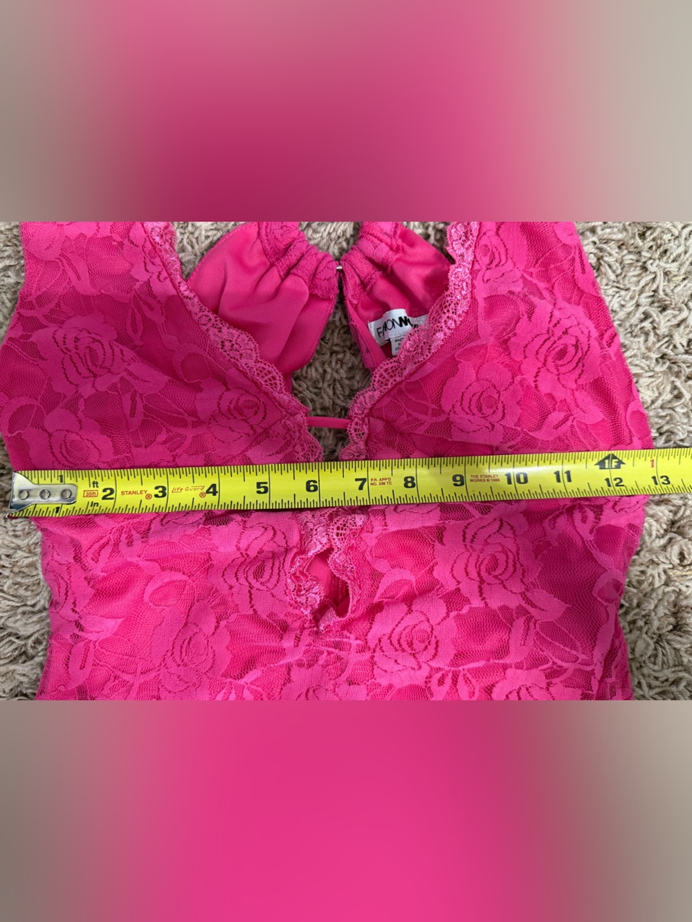 Fashion Nova Hot Pink Lace Maxi Dress - Picture 4 of 6